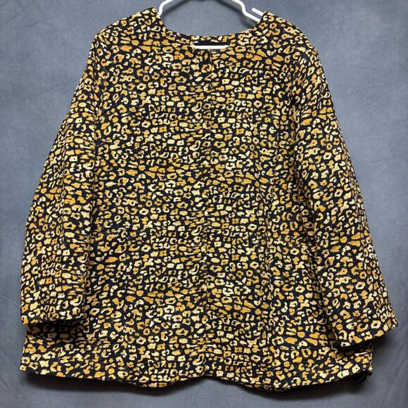 Who What Wear Cheetah Blazer Snap Button 4X Plus Size Y2K Animal Print Wild Arts - Picture 1 of 14